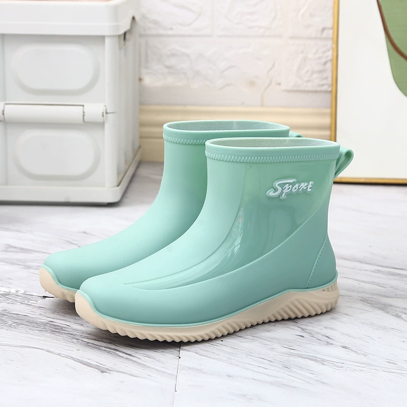 Ботинки дождевые женские Four-Season от Other Brand с водонепроницаемостью, противоскользящие, износостойкие для строительных площадок и рынков
