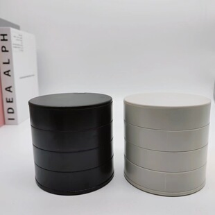 Nordic style jewelry box rotating jewelry box four-layer three-dimensional desktop ear studs necklace flannel storage box jewelry box