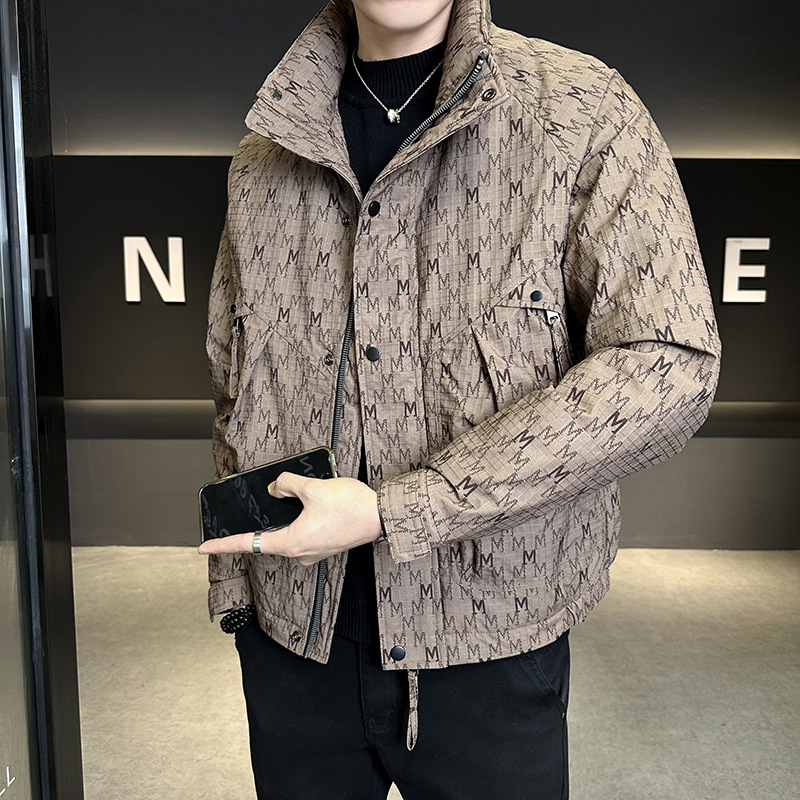 New White Duck down Jacket for Young Men, Thickened and Warm, New National Standard down Jacket with a High-End Turn-Down Collar