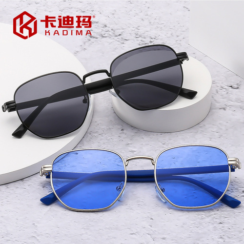 New Korean style metal frame multi-color sunglasses summer anti-UV sunglasses high-end cross-border trendy sunglasses