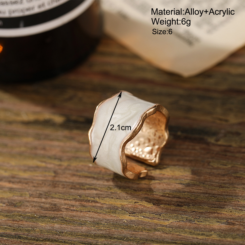 fashion simple spray color open alloy ring