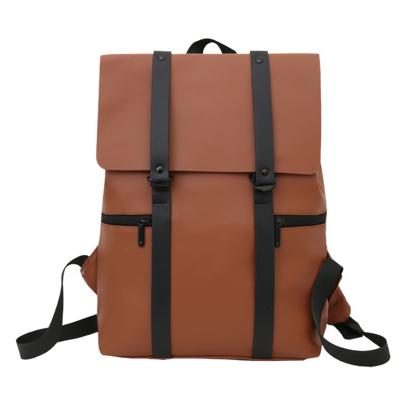 Marca de moda textura avanzada mochila de cuero de las mujeres a prueba de agua viajes de cercanías computadora mochila hombres y mujeres estudiante universitario gl schoolbag