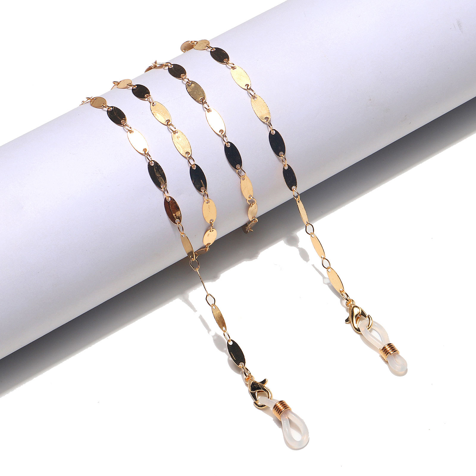 Fashion Golden Oval Piece Glasses Chain display picture 1