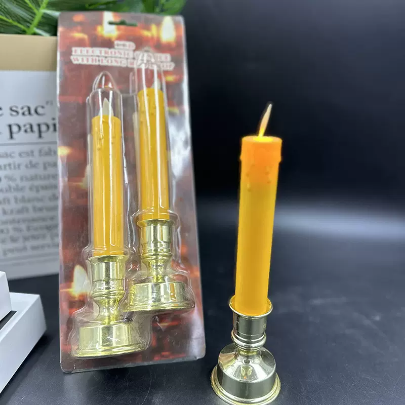 电子蜡烛摇摆供奉仿真长杆供佛祭祀无烟火圣诞生日餐桌蜡烛candle