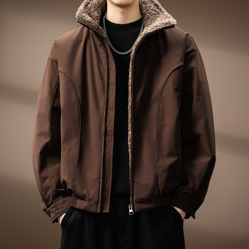 High-End Zuo Shandiao Cashmere Pilot down Jacket Men's Winter New Heavy Warm Work Jacket Jacket