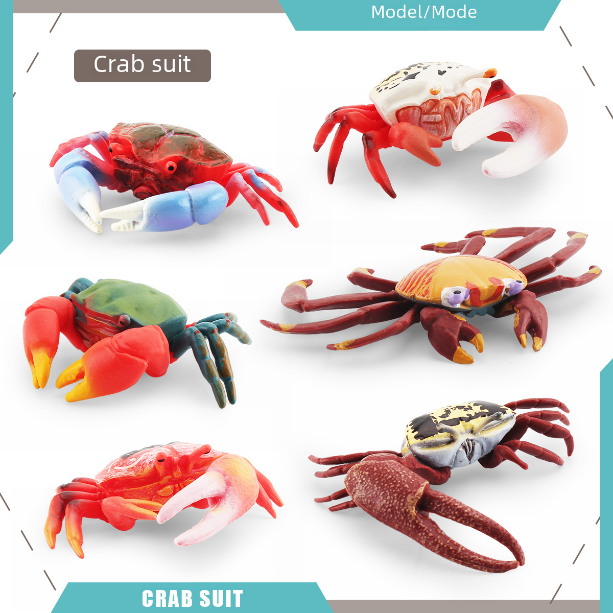 Cross-border simulation crab, shrimps, crabs, red clawed crabs, shrimp models, marine biological crabs 