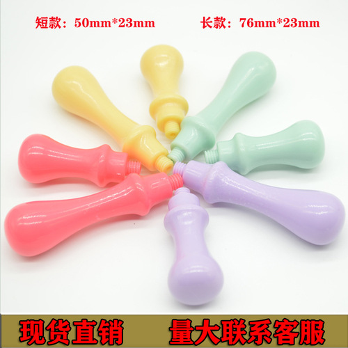 Wholesale Enamel Seal Handle Macaron Color Children's Enamel Accessories European Vintage Style Seal Plastic Handle