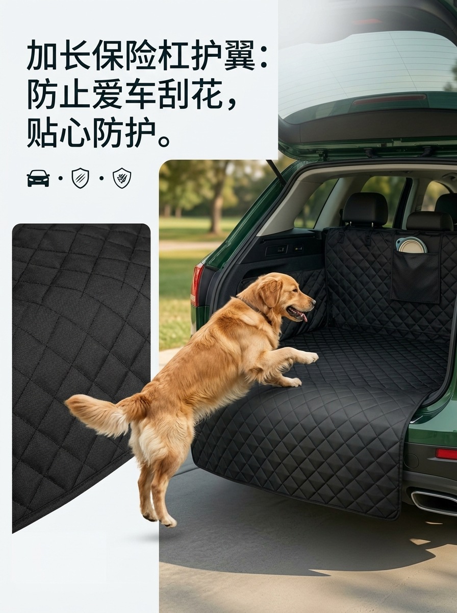 Cross-border exclusive car pet mat, anti-dirt, anti-scratch, wear-resistant, foldable, universal for car trunks
