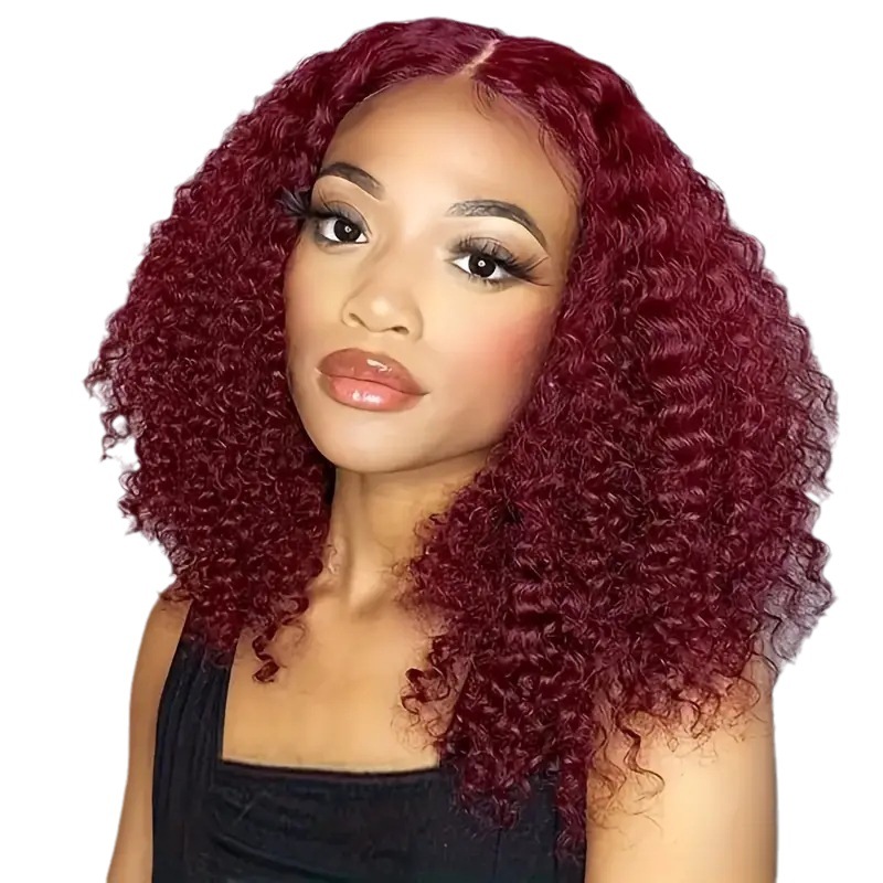 Fashionable Lace Front Wigs European American Style Fluffy Natural Small Curls Synthetic Hair Extensions_voghion.com