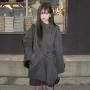 韩国同款宽松立领风衣