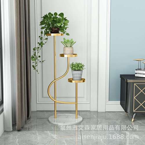 Direct Sales Manufacturer SH Three-Layer Rack, Fashion Metal Flower Stand for Living Room, Nordic Modern Light Luxury Pothos Flower Pot Decor, Dropshipping