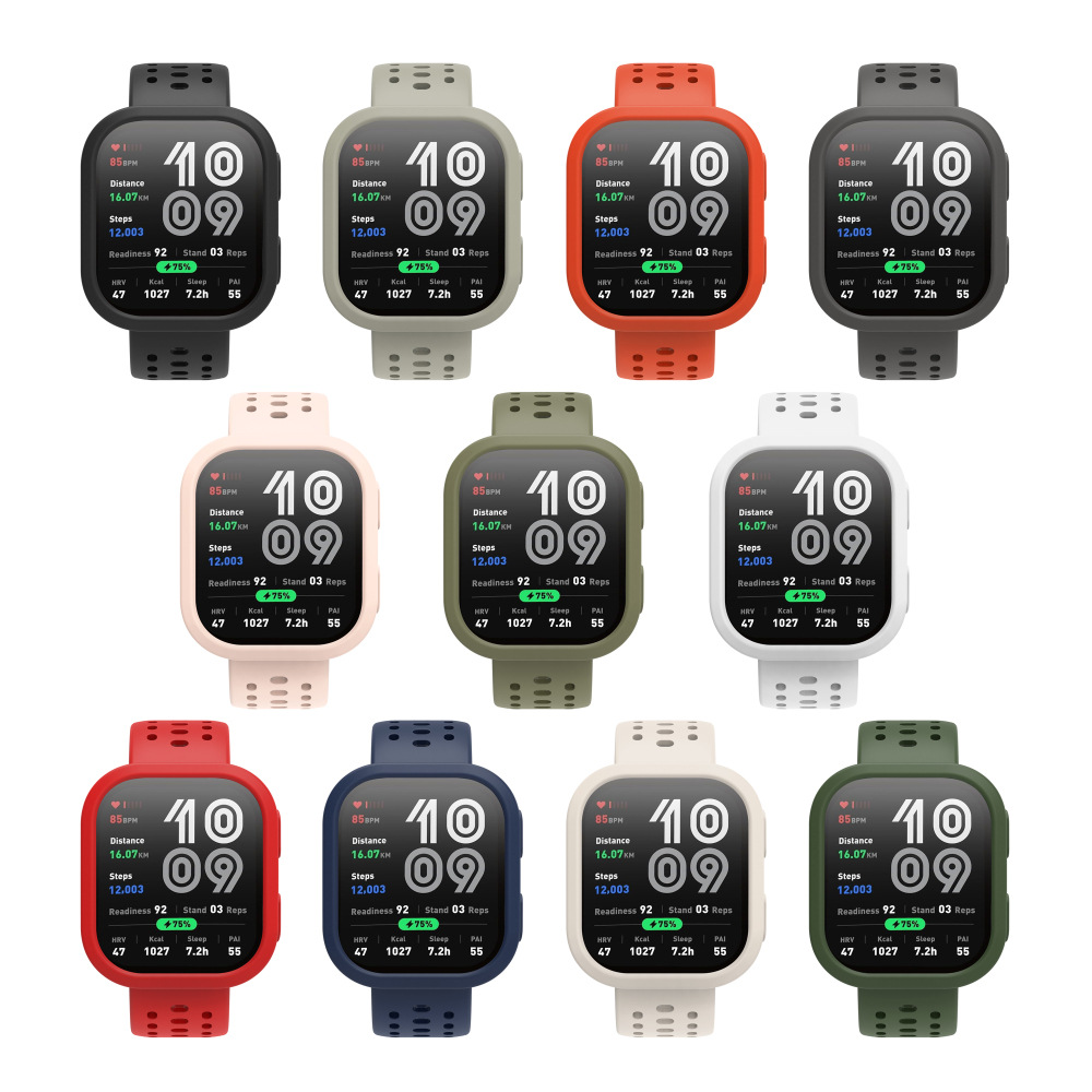 Suitable for Huami Amazfit Bip6 Silicone Watch Strap A243 Smart Sports Breathable Wristband Protective Case 3