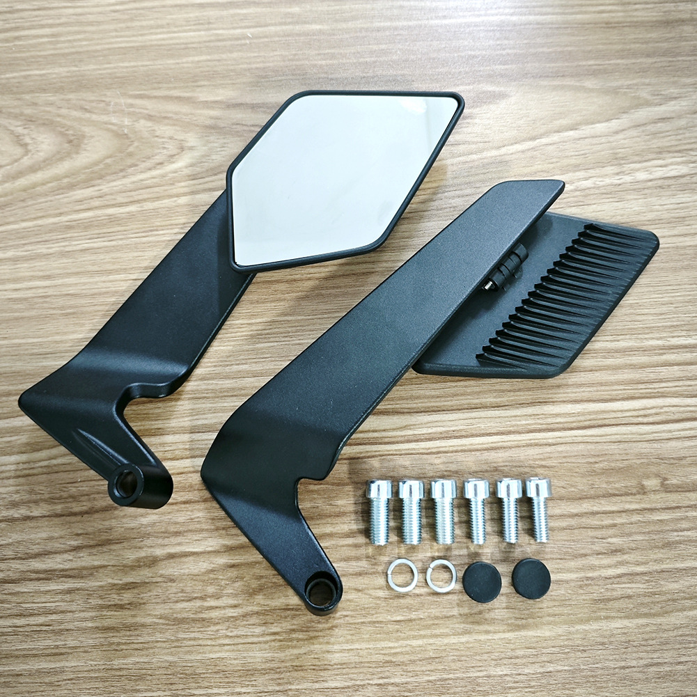 Universal Motorcycle and Electric Vehicle Modification New Model Wide-View Wind-Wing Rearview Mirror Aluminum Alloy Blade Reflector