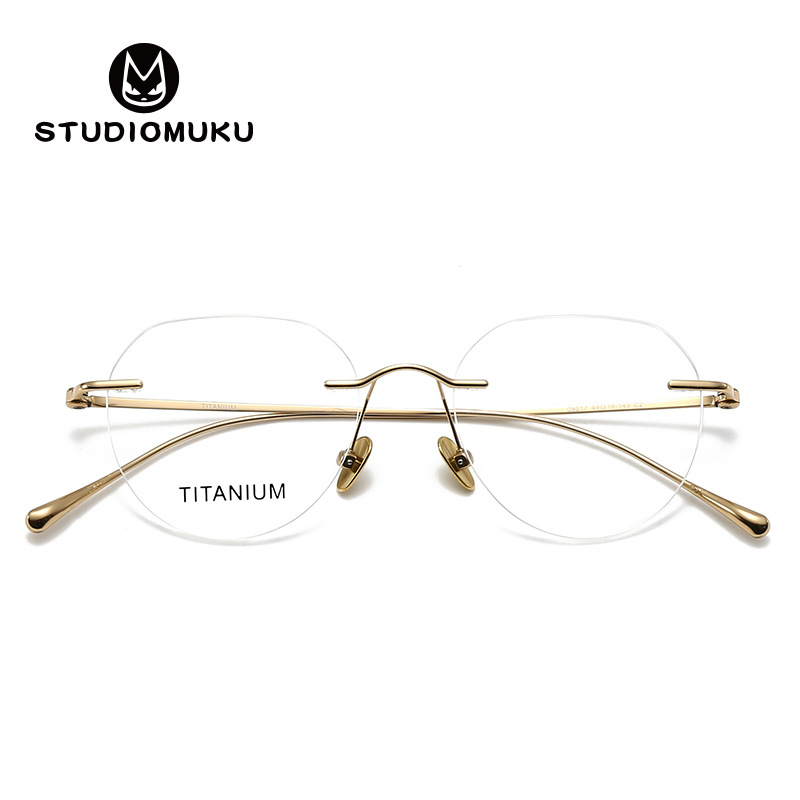 Gafas de madera STUDIOMUKU Gafas sin montura que los jóvenes contemporáneos adoran tanto a hombres como a mujeres