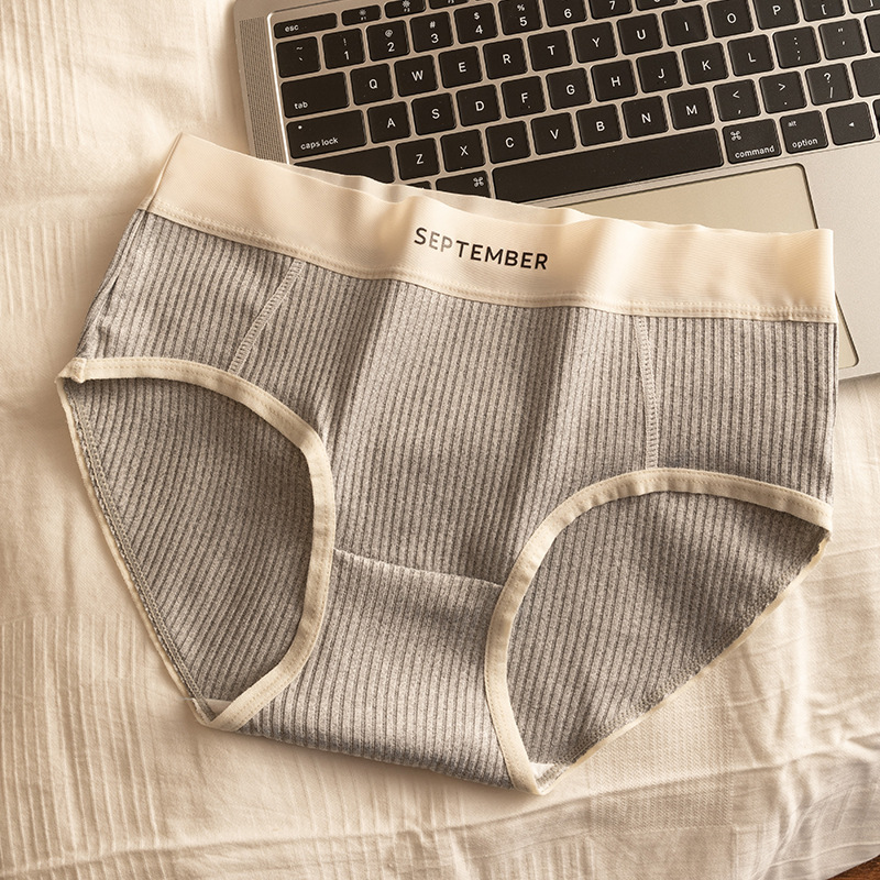 Ropa interior niña algodón puro antibacteriano 100% algodón entrepierna cintura media sin costuras Maillard deporte no tapado ropa interior de mujer
