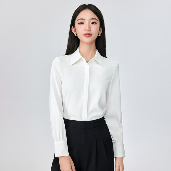 Professional white autumn shirt