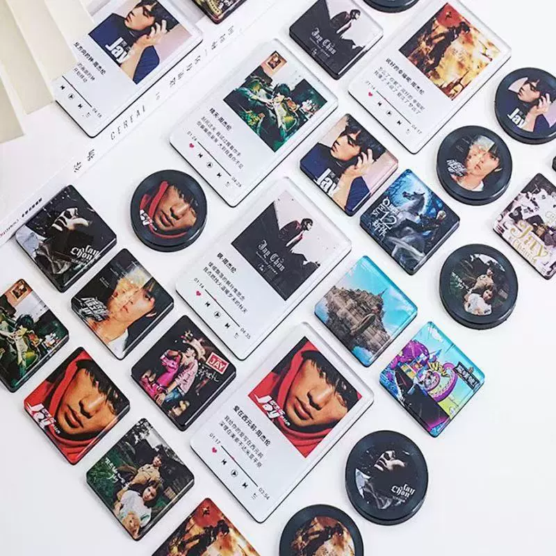 Nfc rotating refrigerator magnet magnetic vinyl record music cd creative concert support materials mini customization