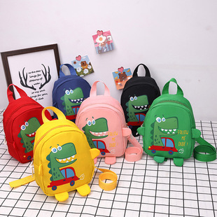 Kindergarten School Bag, Kidsren's Anti-Lost Dinosaur Backpack, Cartoon Cute Backpack for Boys and Girls, Baby Travel Snacks
