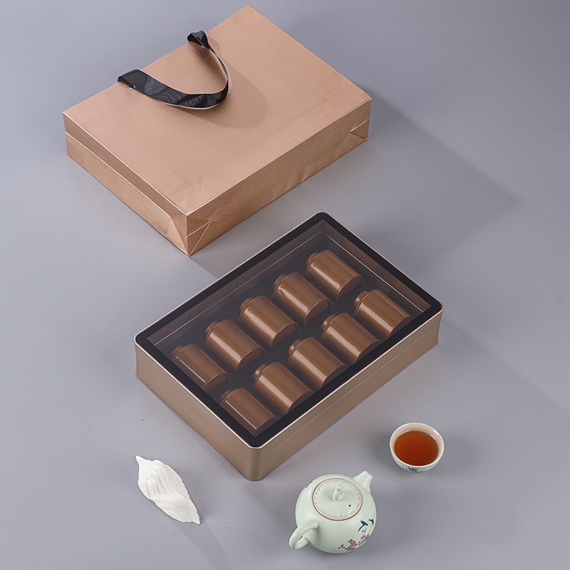 新款高端茶葉小罐包裝空盒紅茶綠茶岩茶禮品盒通用小罐包裝空盒