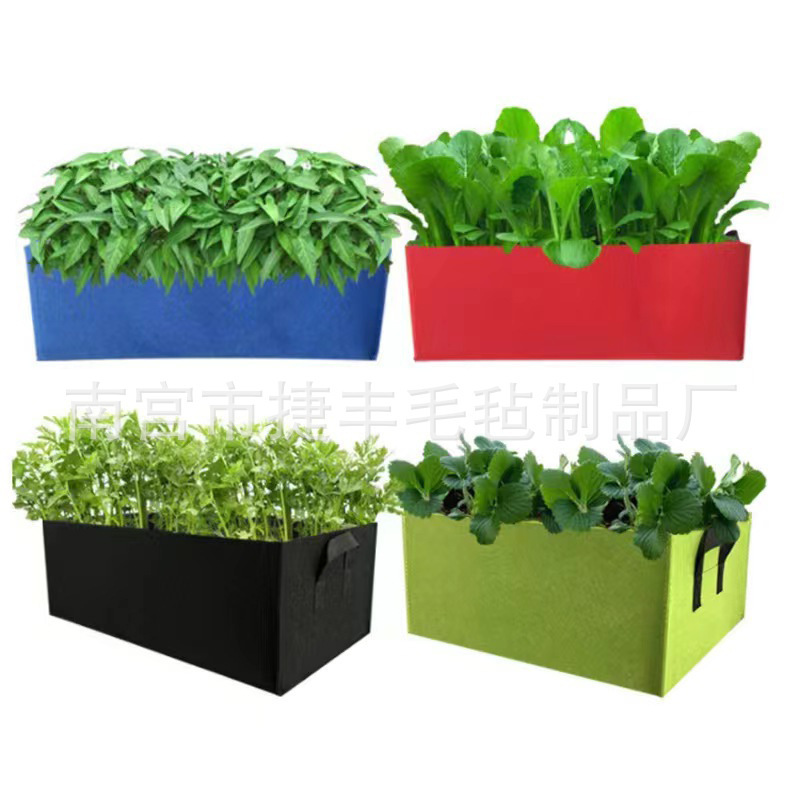Factory Straight Hair Rectangular Felt Planting Bag Vegetable Growth Bag Flower Round Forest Non-woven Fabric Nutrition Bag