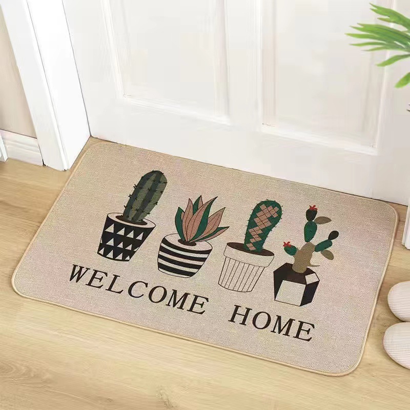 Lino engrosada goma antideslizante alfombra del piso estera del piso del hogar cocina baño dormitorio baño manta absorbente