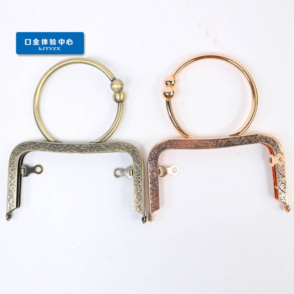 Nuevo: agujero de tornillo de 12.5cm cintura cóncava en relieve pulsera en forma de O oro brazalete creativo bolso de mano