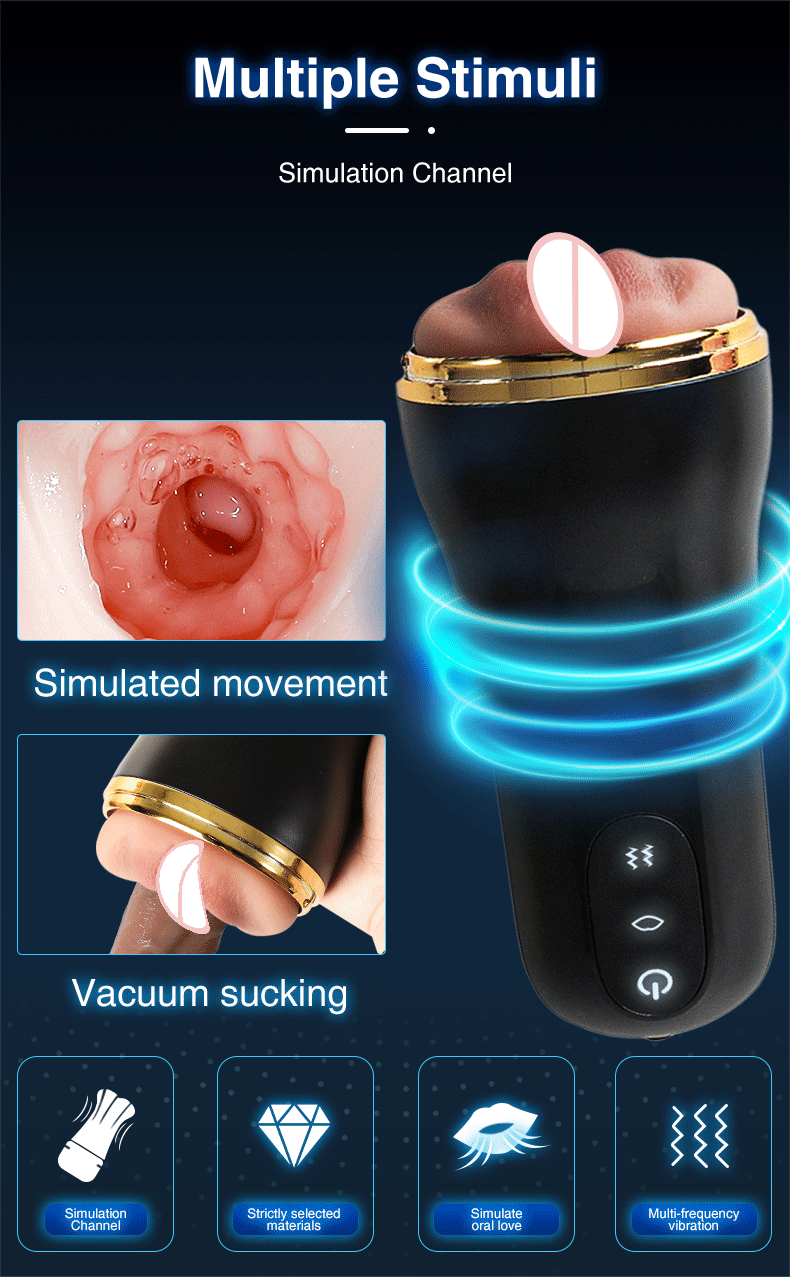 详情图04新品防阴倒模飞机杯吮吸震动阴茎训练器男用自慰器成人