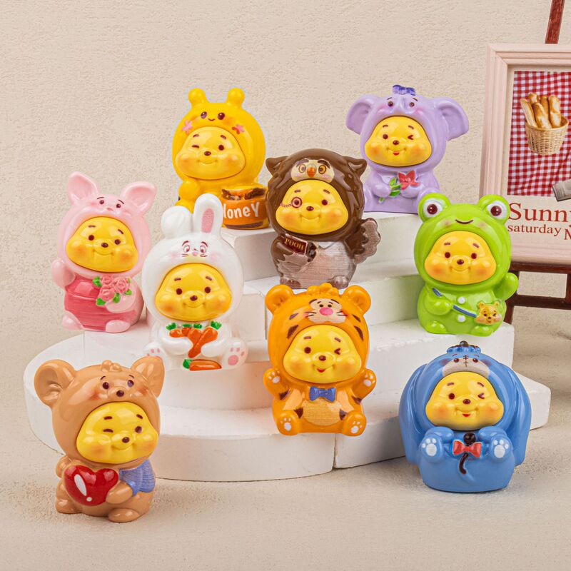 3D Little Bear DIY Resin Creative Ornament Trendy Cute Desktop Decoration Figurine Pendant