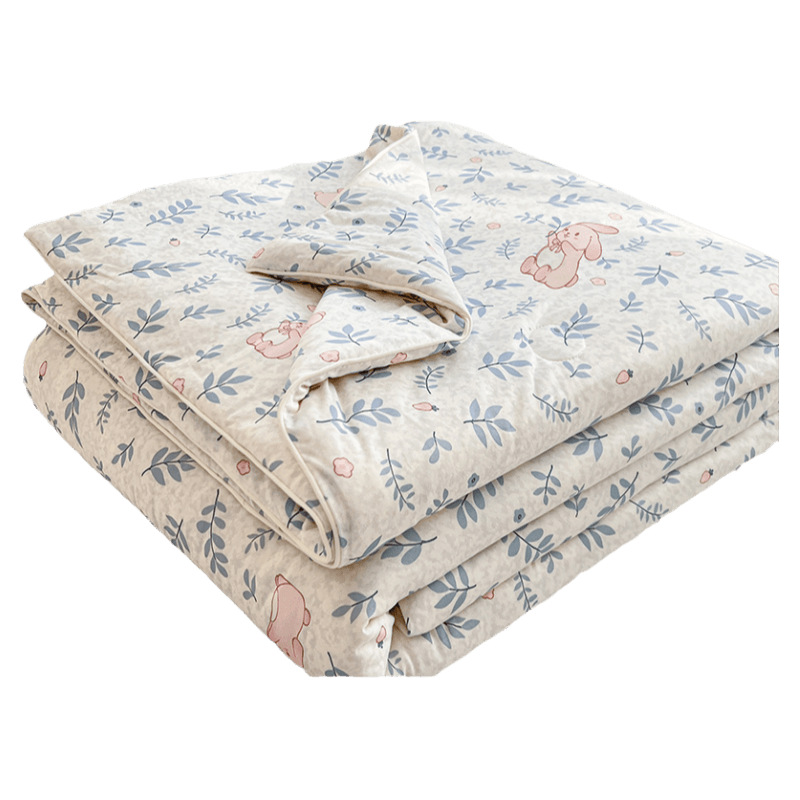 Edredón fresco de verano de fibra de soja Clase A 2025 nuevo edredón fino de verano lavable a máquina para niños, edredón de aire acondicionado de primavera y otoño de verano