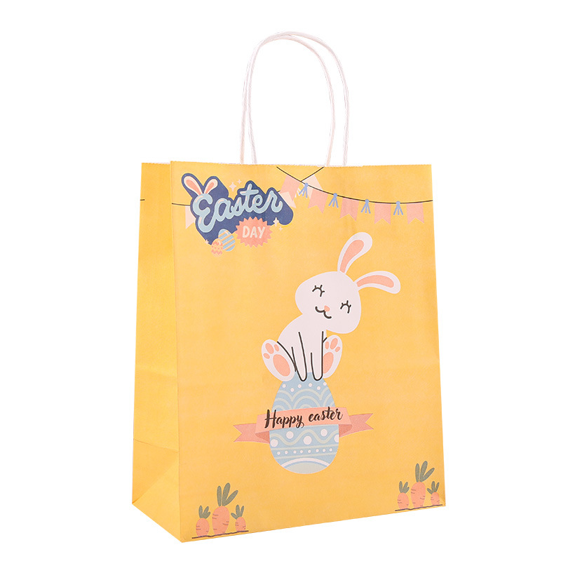 Bolso de dibujos animados bolsa de papel Kraft estilo simple bolsa de regalo de cumpleaños bolsa de regalo para niños fábrica en stock al por mayor