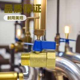 厂家直销小红帽专用空压机内外丝铜球阀  热水器暖通DN15铜心直阀