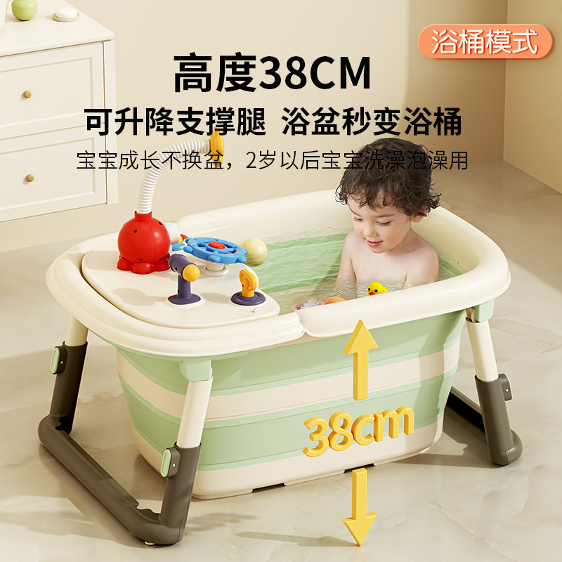 Bebé bañera plegable niños niño sentado y acostado grande bebé baño Baño cubo niños hogar recién nacido suministros para niños