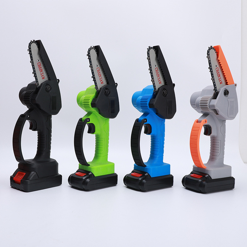 厂家直供专业加厚防护快充电迷你手持电链锯双锂电果园修枝电动