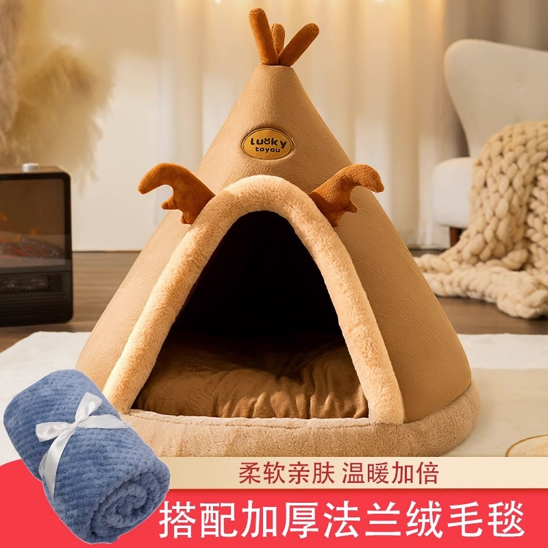 Transfronterizo Navidad Otoño e Invierno perro alces tienda mongol perrera caliente engrosada cerrado gato nido para mascotas
