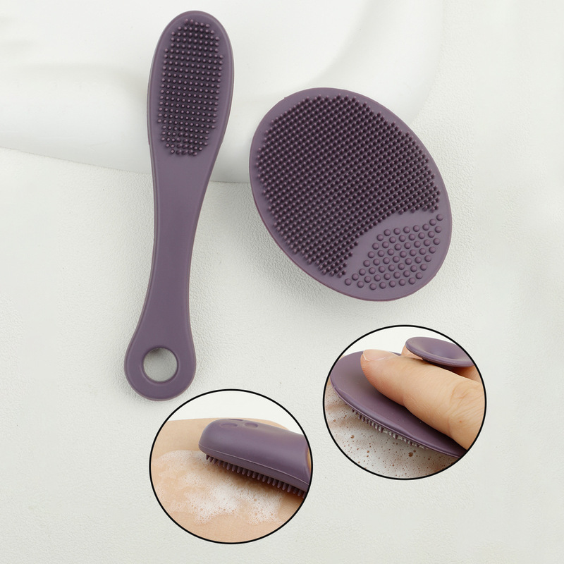 Cross-Border Best-Selling Silicone Face Wash Brush, Nose Brush, Finger Brush for Nose Wings, Blackhead Removal, Pore Cleaning Brush Tool