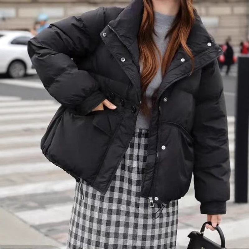 24 invierno Puyuan Shake lo mismo Mellard chaqueta de plumón ligera corta de collar vertical invierno 20