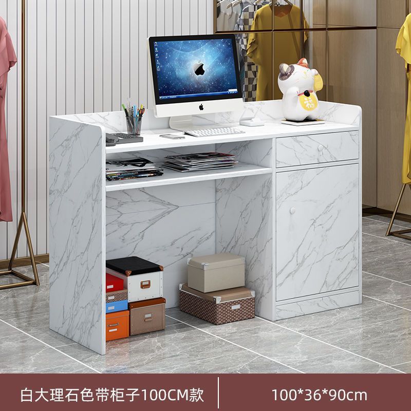 バーチェックアウトカウンター フロントデスク シンプルな小型バーキャビネット 衣料品店 美容室 フロントデスク チェックアウトカウンター 商業用受付デスク|undefined