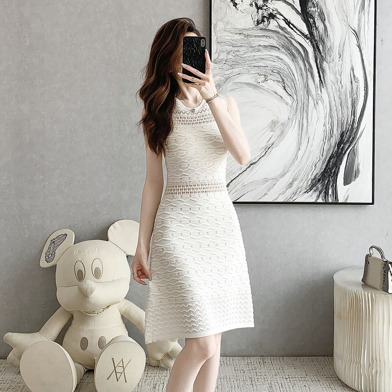 High-End Sleeveless Jacquard Hollow-Out Round-Neck Long Dress for Women 2026 Summer Cross-Border E-Commerce Outerwear Supply High-End Sleeveless Jacquard Hollow-Out Round-Neck Long Dress for Women 2026 Summer Cross-Border E-Commerce Outerwear Supply