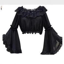 В наличии, топ-бюстье с длинными рукавами, базовая рубашка в стиле Лолита с открытыми плечами и пышными рукавами, базовая рубашка для выступлений.