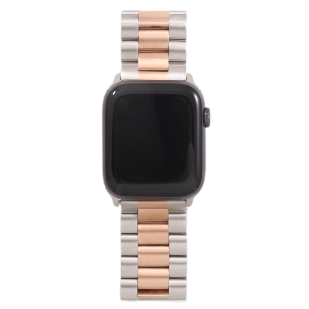 210g Weight Stainless Steel, Steel Belt Strap Material Watch band Classification 304 Stainless Steel, Metal Material Solid Color, Apple Pattern Elegant Style Elegant Solid Color Apple Stainless Steel Steel Belt Watch Band 14