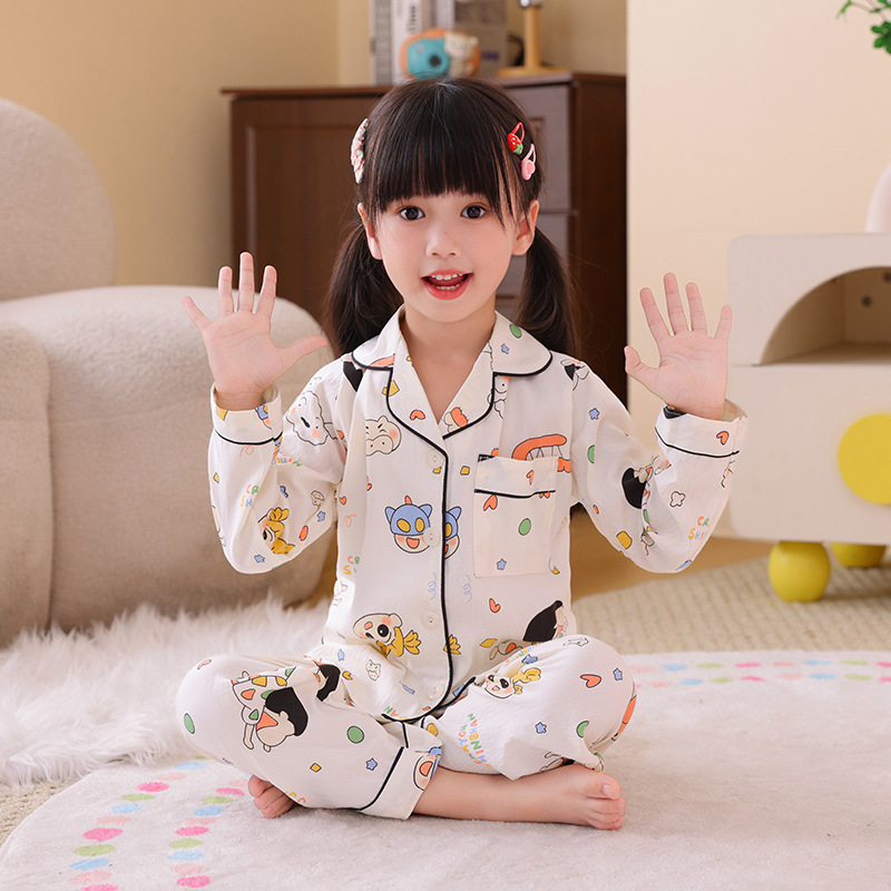 儿童睡衣女童秋季云朵棉长袖2025新款公主风女孩大童女款套装外穿|undefined