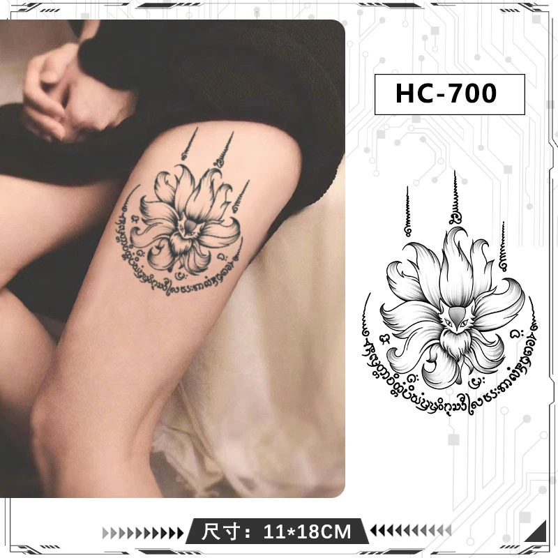 [14 вариантов] Thai Bible explosion half -armed herbal juice tattoo sticker waterproof long -lasting male high face value