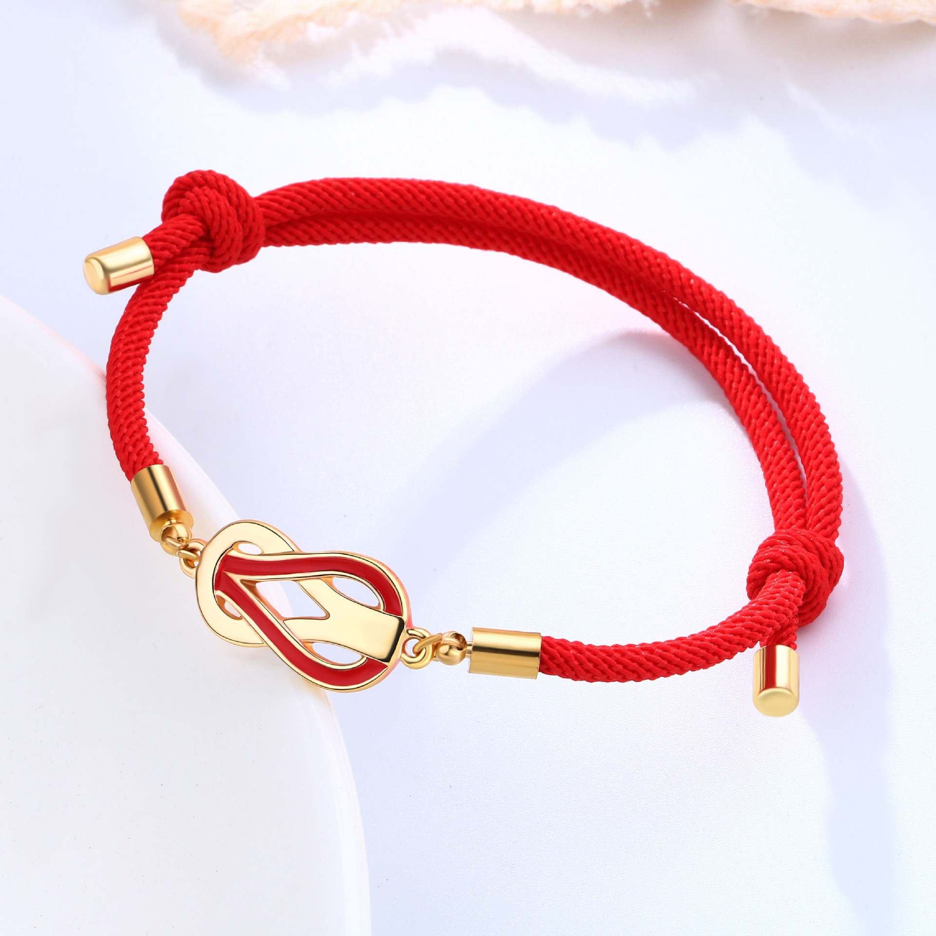 Simple Style Streetwear Geometric Alloy Rope Enamel Valentine's Day Couple Bracelets display picture 2