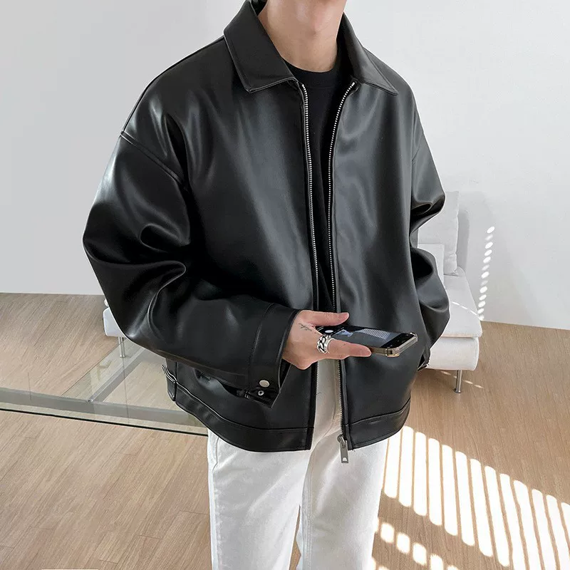 Autumn trend polyurethane jacket, baseball uniform, Korean style