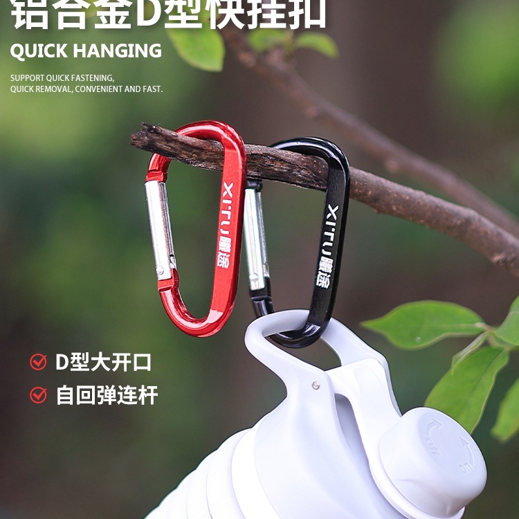 Aluminum Alloy Hanging Buckle D-Type Outdoor Multi-Functional 8-Shaped Carabiner Quick-Hook Keychain Small Hook Backpack Buckle Ring Product