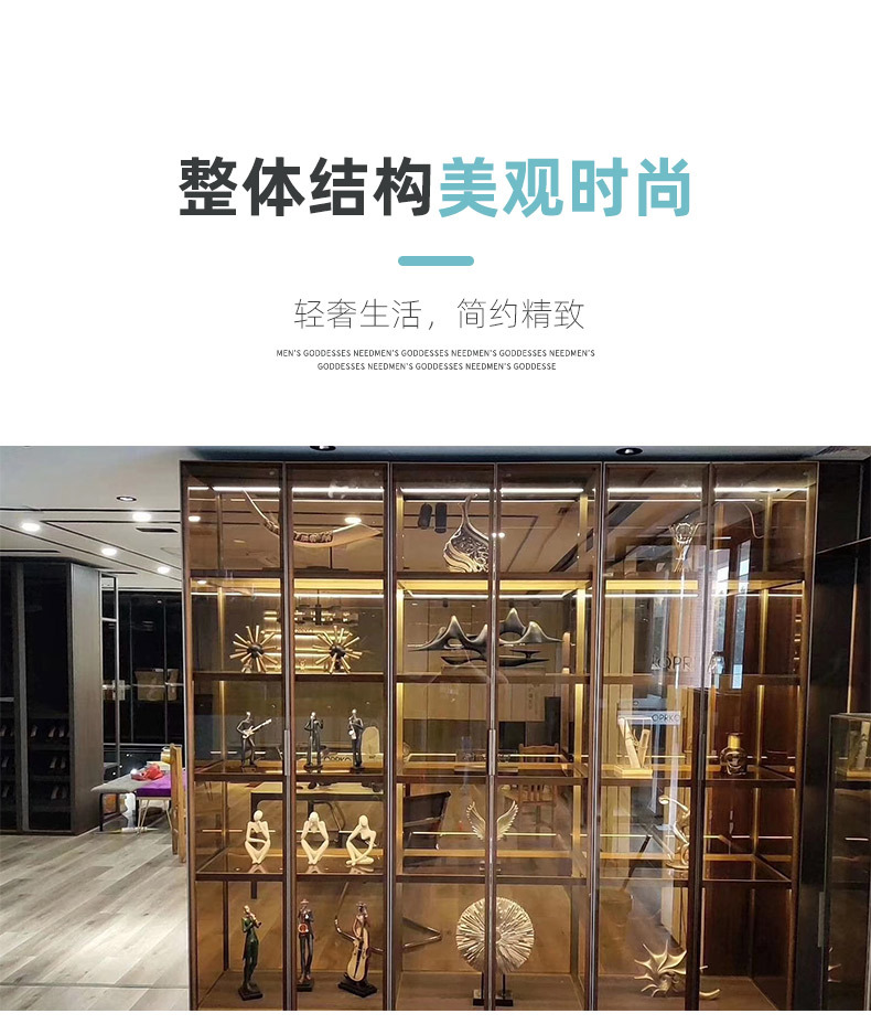 透明展示柜玻璃柜门 铝合金边框衣柜玻璃门 斜边窄框隔音玻璃柜门-阿里巴巴