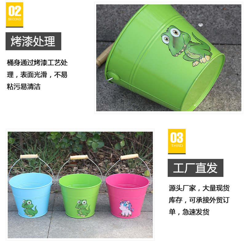 Juguetes de playa para niños Cubo de playa de hojalata portátil para atrapar el mar, jugar con arena, cavar arena, cubo de hierro pequeño, herramientas de excavación de jardinería