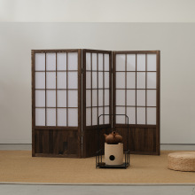 日式屏风隔断客厅进门遮挡新中式大厅办公室茶室简约实木格子折屏