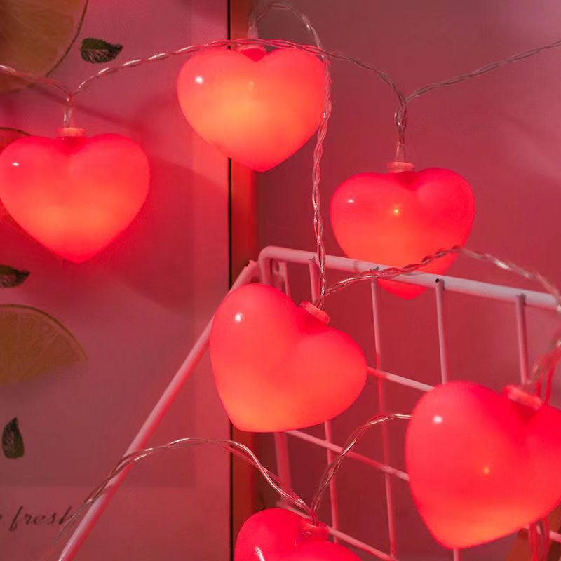 led Red love color light string Valentine's Day birthday confession for wedding girl heart room atmosphere decoration