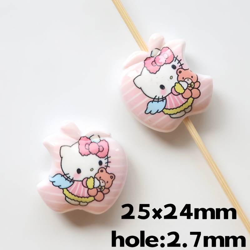 苹果星星人可爱ins亚克力串珠手工diy串珠子项链手机链饰品配件|undefined